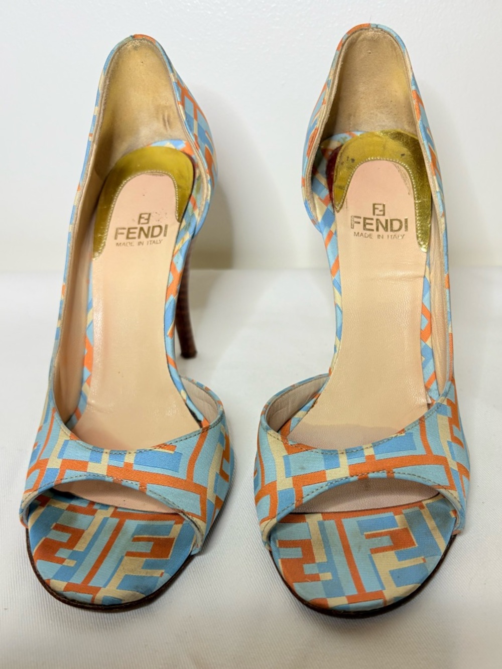 Vintage Fendi Colorblock Heels